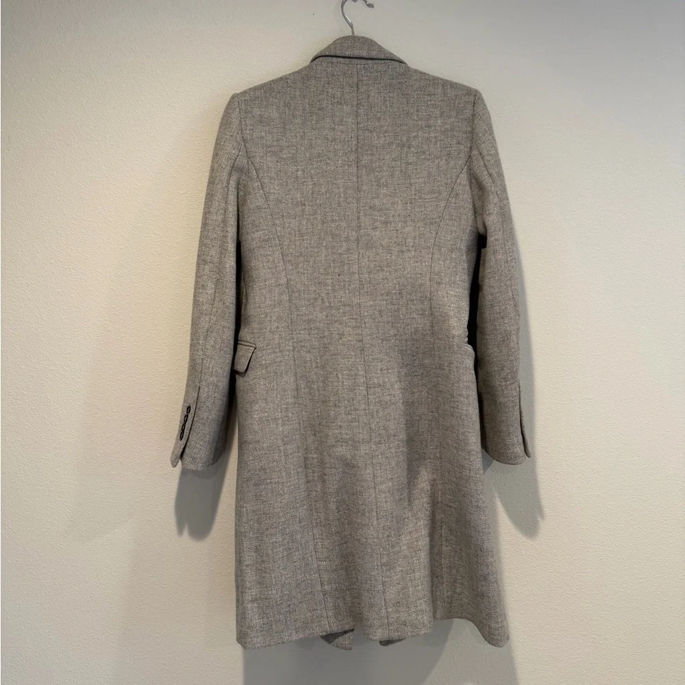Zara Light Gray Wool Blend Coat - Picture 3 of 3